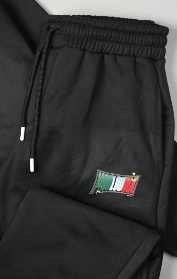 Ensemble de jogging à capuche noir MOULOUDIA PRINT