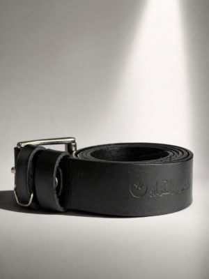 CEINTURE EN CUIR NOIR MCA
